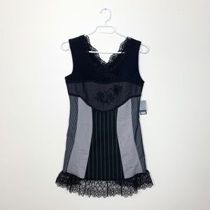 NWT Kollontaï Sleeveless Tunic with Lace Trim